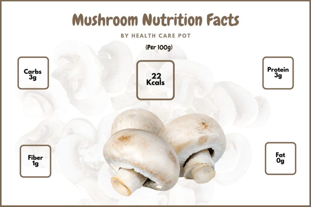 100G Mushroom Nutrition Facts And Benefits - Health Care Pot